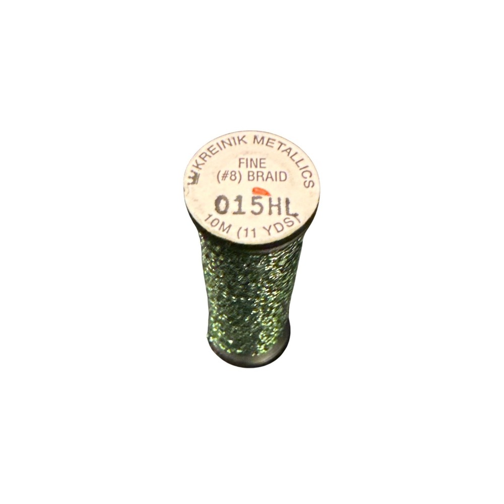 Kreinik Fine #8 Braid Thread 10M Chartreuse Green 015HL Metallic Needlepoint